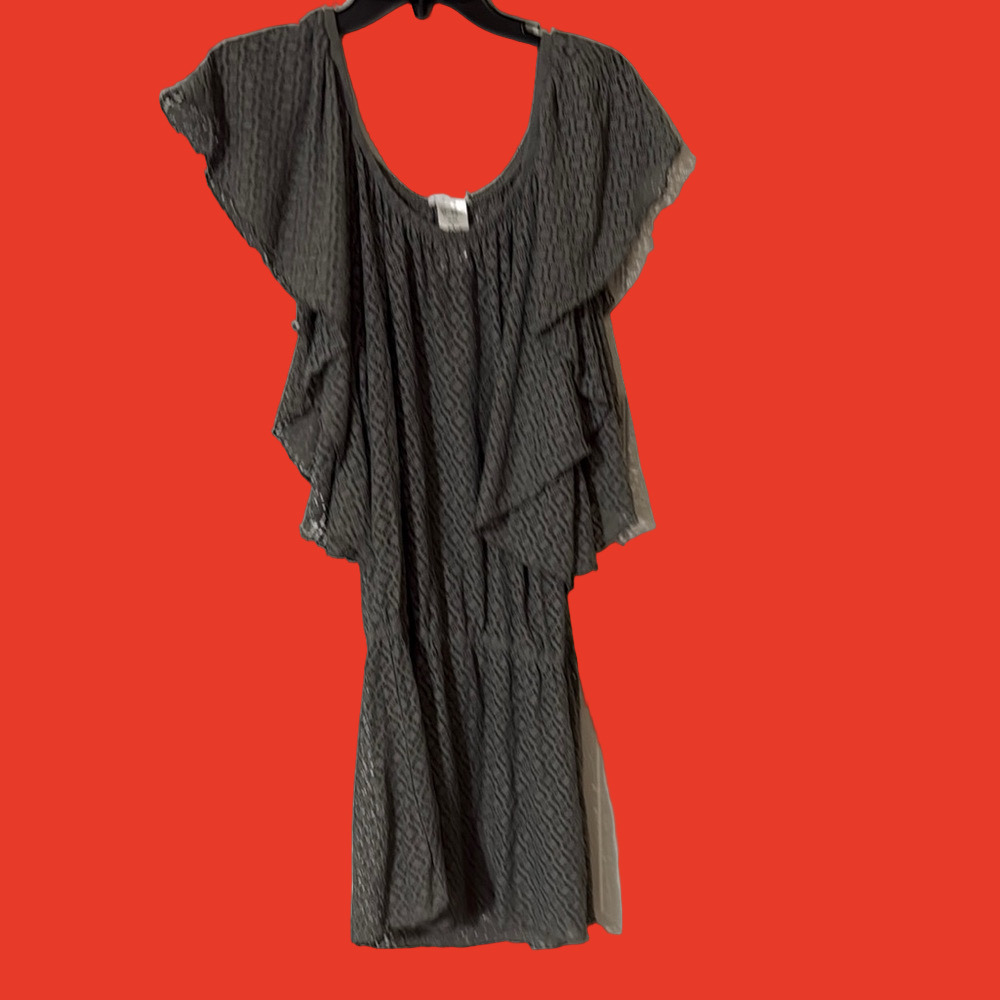Cute Jessica Simpson Ruffle Sleeve swim cover Dress
